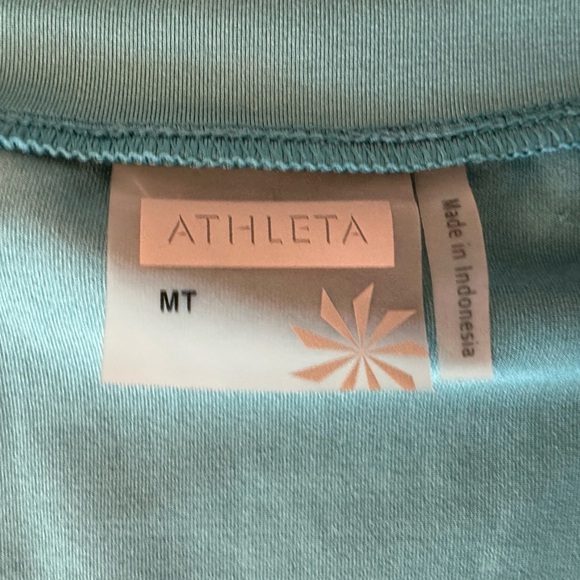 Athleta Aqua V-Neck Faux Wrap Midi Dress size MT - Picture 3 of 3